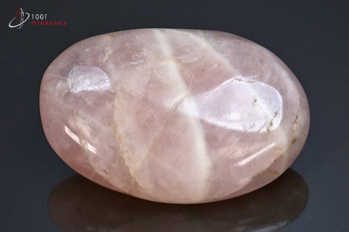 galet poli de quartz rose