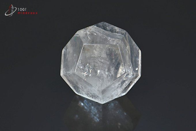dodecaedre poli en cristal de roche