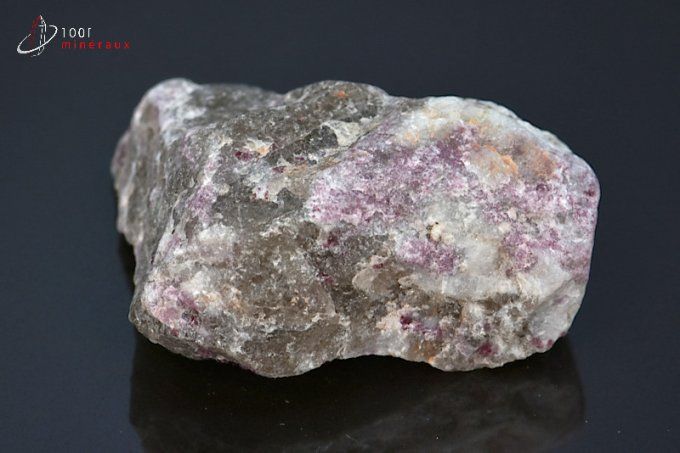 rubellite ou tourmaline rose sur quartz