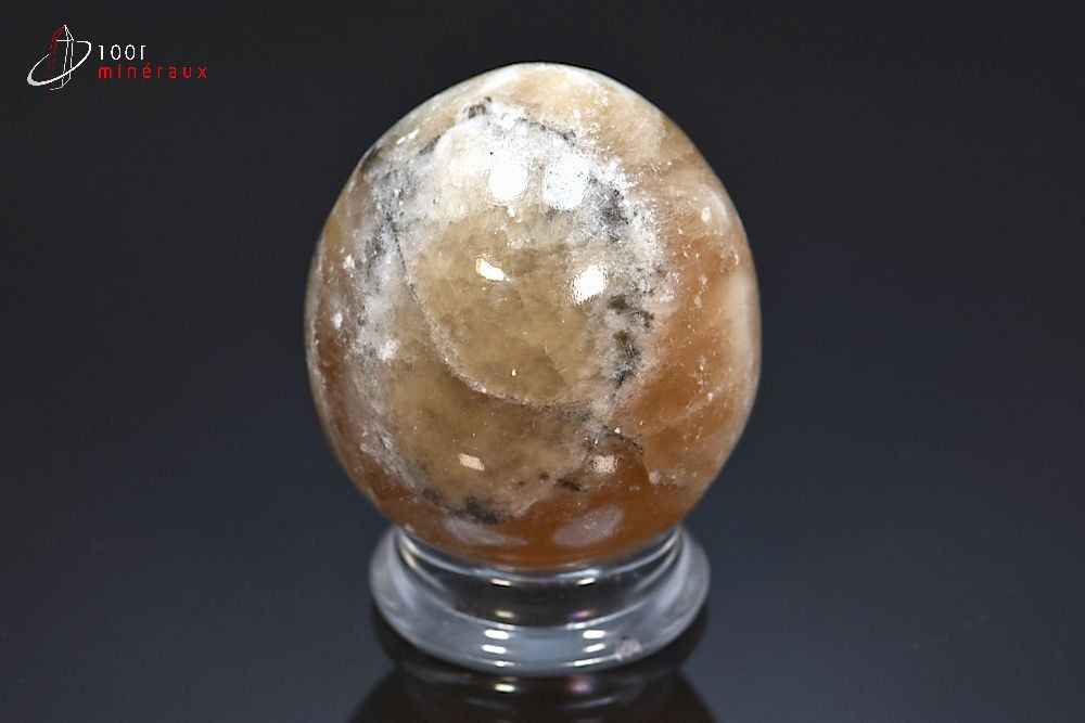 Oeuf minéral en Calcite miel - Maroc - minéraux de décoration 4,9 cm / 157g / AC272