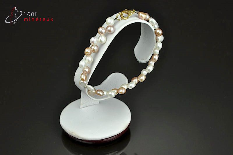 Bracelet minéraux en perles plates - bracelet enfant / Perles 5mm / 6g / AC437