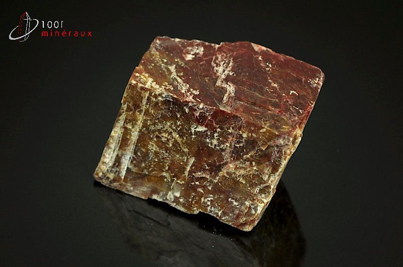 Calcite minéral rouge - Maroc - minéraux bruts 4,5cm / 111g / AJ156