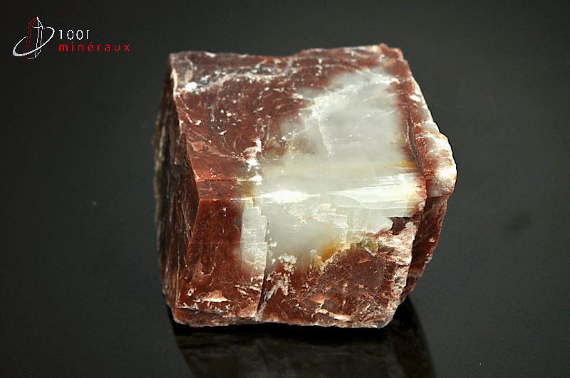 Calcite minéral rouge - Maroc - minéraux bruts 4,2cm / 121g / AJ175
