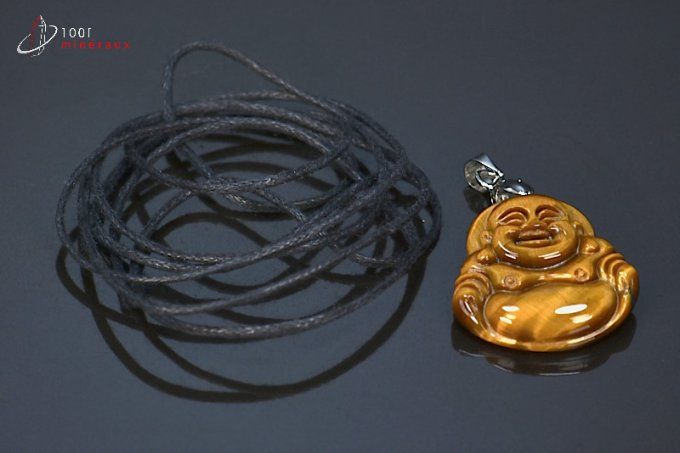 pendentif d'un bouddha en oeil de tigre