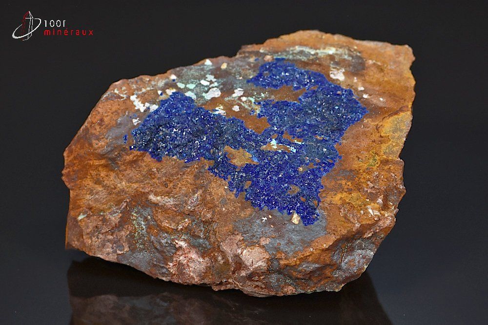 Azurite cristallisée - Maroc - minéraux à cristaux 7,9 cm / 224g / AN859