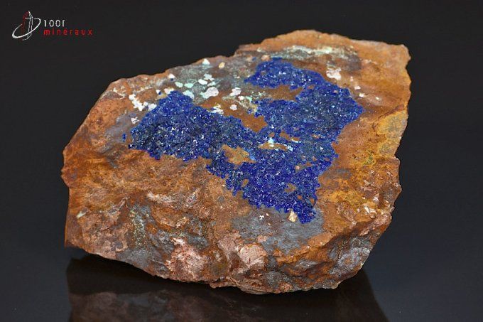 cristallisation d'azurite sur roche