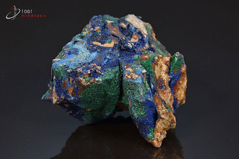 Azurite et Malachite - Maroc - minéraux à cristaux 7.5 cm / 258g / AN865