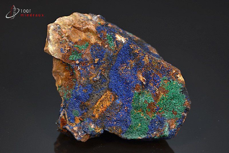 Azurite et Malachite - Maroc - minéraux à cristaux 8.3 cm / 191g / AN866