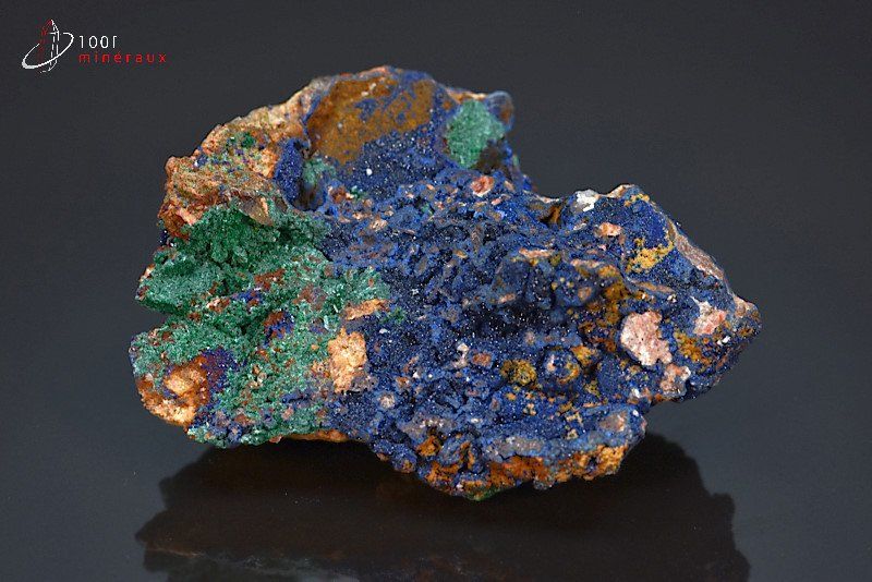 Azurite et Malachite - Maroc - minéraux à cristaux 7.3 cm / 119g / AN867