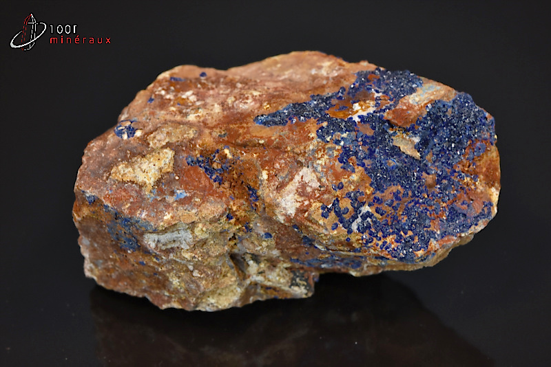 Azurite cristallisée - Maroc - minéraux à cristaux 7,5 cm / 167g / AN883