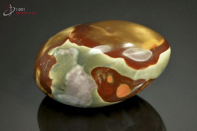 Jaspe poli galet - Madagascar - pierres polies 6,5 cm / 156g / AQ212
