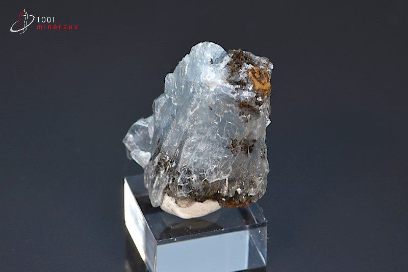 Baryte bleue - Maroc - minéraux à cristaux 3.1 cm / 15 g / AR739