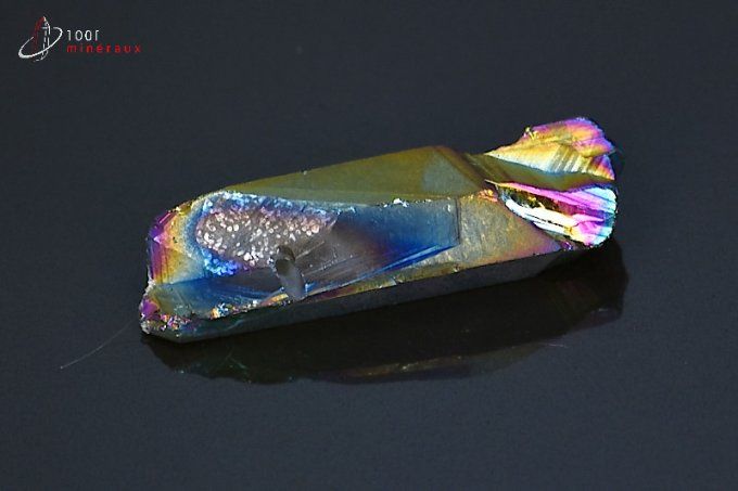 cristal de quartz recouvert de titane
