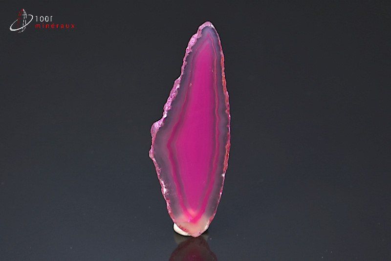 Agate en tranche teintée rose - Brésil - minéraux bruts 7 cm / 8g / AS956