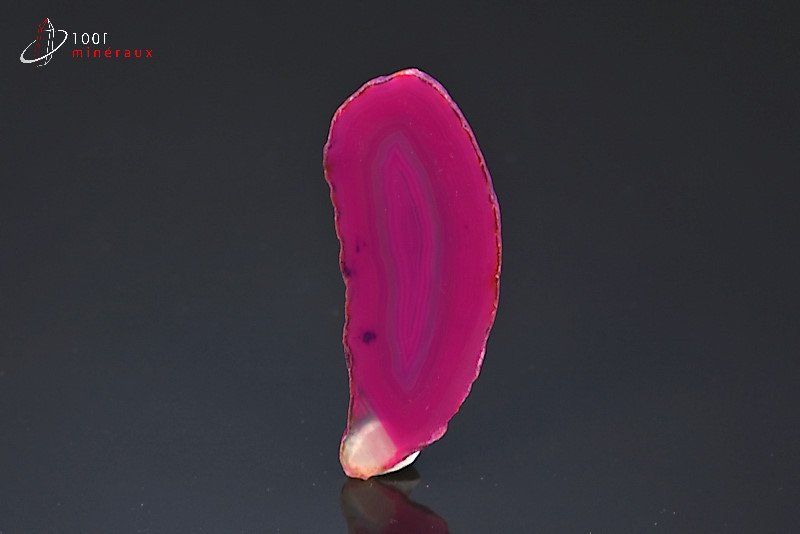Agate en tranche teintée rose - Brésil - minéraux bruts 6,6 cm / 9g / AS957