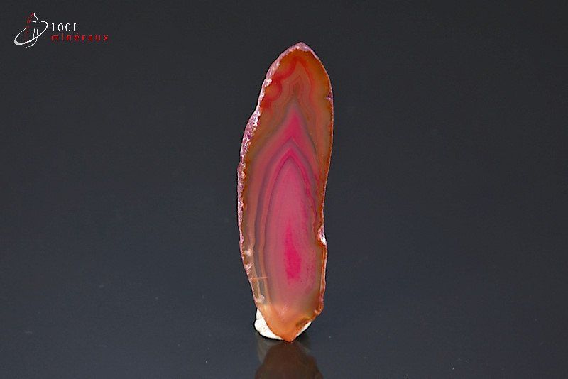 Agate en tranche teintée rose - Brésil - minéraux bruts 7 cm / 9g / AS958
