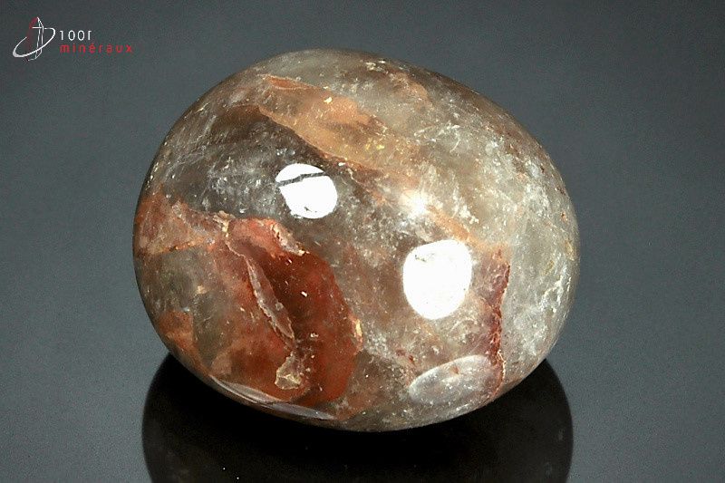 Quartz Hématoïde poli - Madagascar - pierres polies 4,8 cm / 105g / AV110
