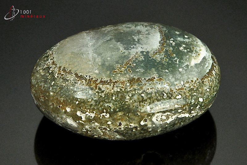 Jaspe orbiculaire galet - Madagascar - minéraux polis 5.9 cm / 101g / AV114