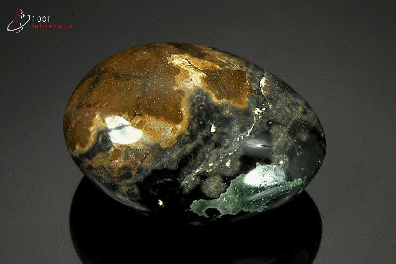 Jaspe orbiculaire galet - Madagascar - minéraux polis 5.1 cm / 73g / AV116