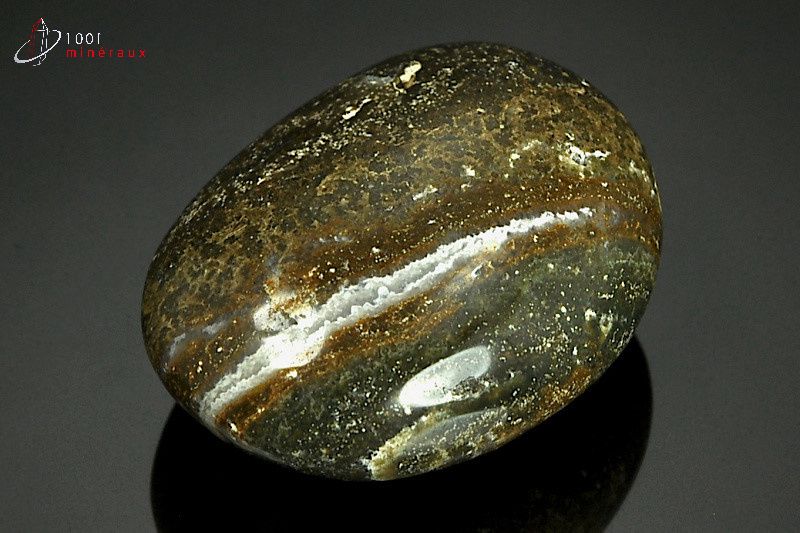 Jaspe orbiculaire galet - Madagascar - minéraux polis 5.5 cm / 84g / AV118