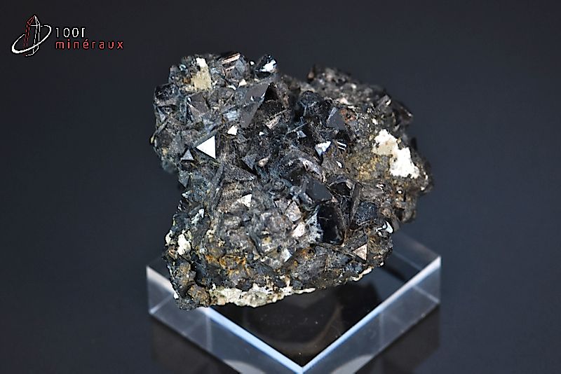 Magnétite cristallisée - Maroc - minéraux à cristaux 4,5 cm / 58g / AV714