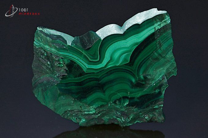 plaque polie de malachite mineraux