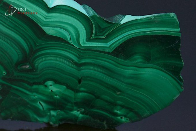 plaque polie de malachite mineraux