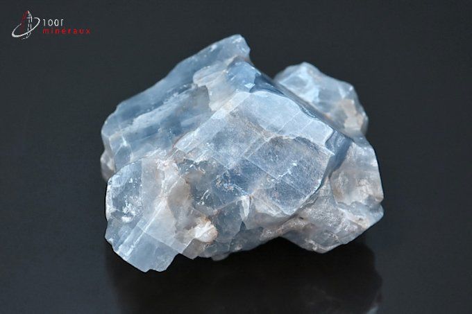 calcite minerale bleue brute