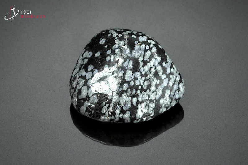 Obsidienne flocons de neige polie - Mexique - pierres roulées 3.1 cm / 15g / AW760