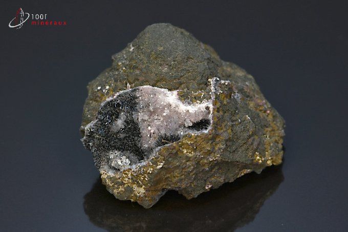 cristaux de pyrolusite de manganese