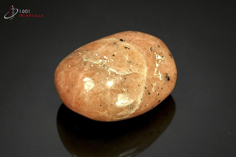 Calcite orange polie galet - Madagascar - pierres polies 5 cm / 72g / AX333