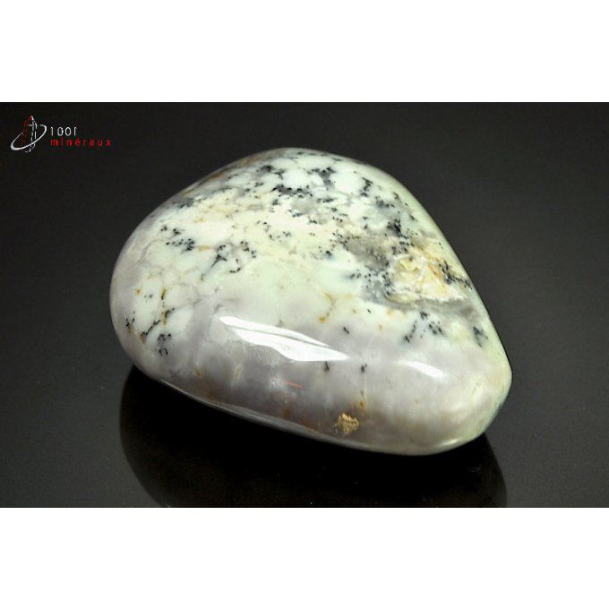 Opale à dendrites galet poli - Madagascar - pierres polies 6.5 cm / 113g / AX338