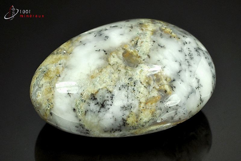 Opale à dendrites galet poli - Madagascar - pierres polies 7 cm / 139g / AX347