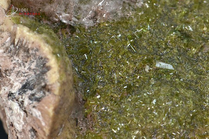 epidote et quartz mineraux