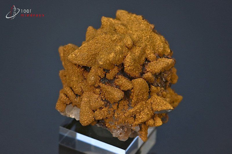 Limonite sur Calcite - Maroc - minéraux à cristaux 4,4 cm / 96g / AX895