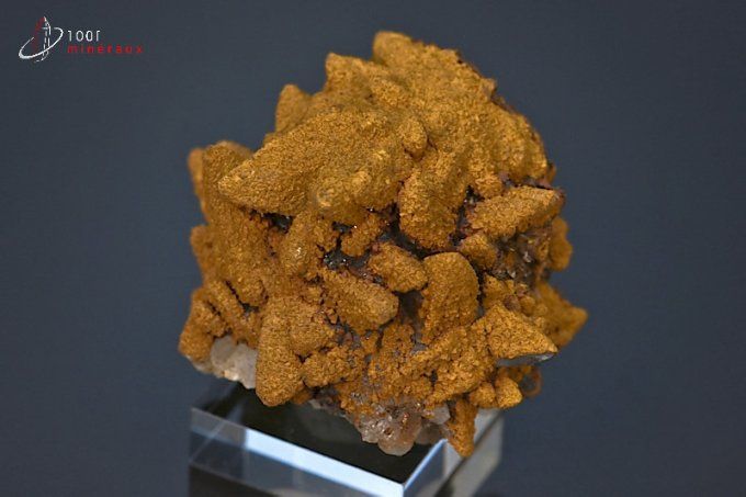 limonite sur cristaux de calcite