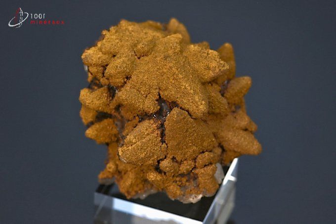 limonite sur cristaux de calcite
