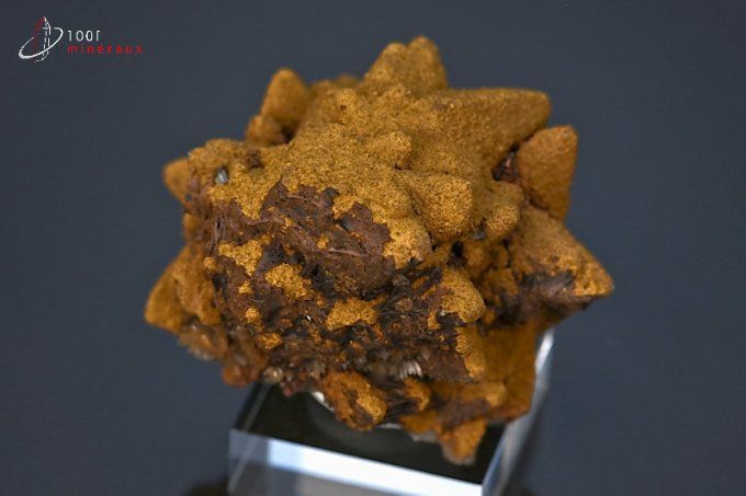 limonite sur cristaux de calcite