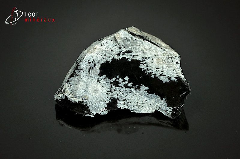 Obsidienne flocons de neige - Mexique - minéraux bruts 5,4cm / 40g / AX998