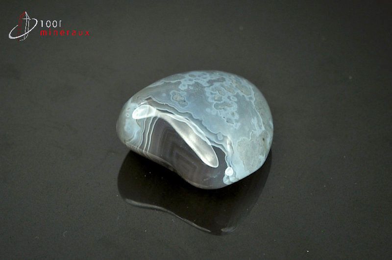 Agate zonée polie - Botswana - pierres polies 2,6cm / 14g / AY329