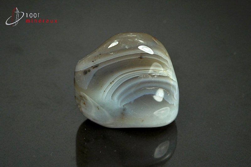 Agate zonée polie - Botswana - pierres polies 2,9cm / 21g / AY331
