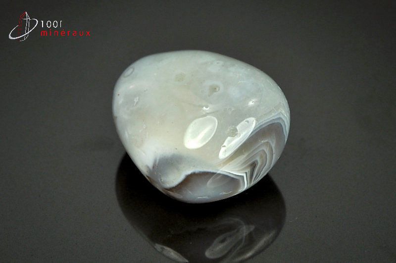 Agate zonée polie - Botswana - pierres polies 3,2cm / 25g / AY334