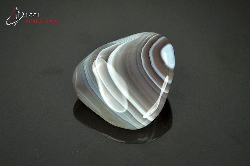 Agate zonée polie - Botswana - pierres polies 3cm / 14g / AY335