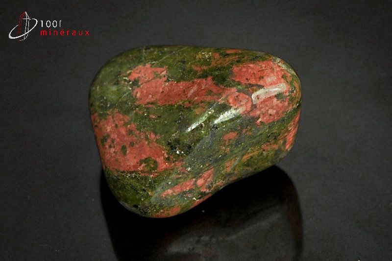 Unakite polie - Brésil - pierres roulées 3,5cm / 27g / AY459