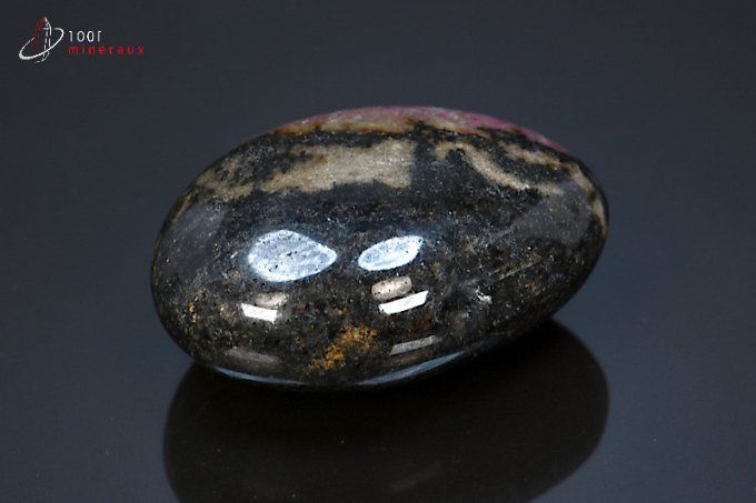 galet de rhodonite polie