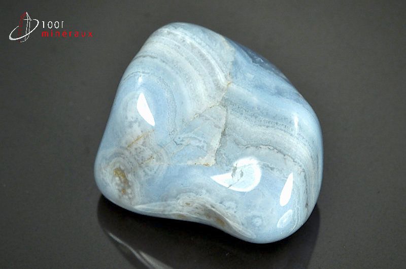 Agate Blue lace - Namibie - pierres polies 3,9 cm / 46 g / BA389