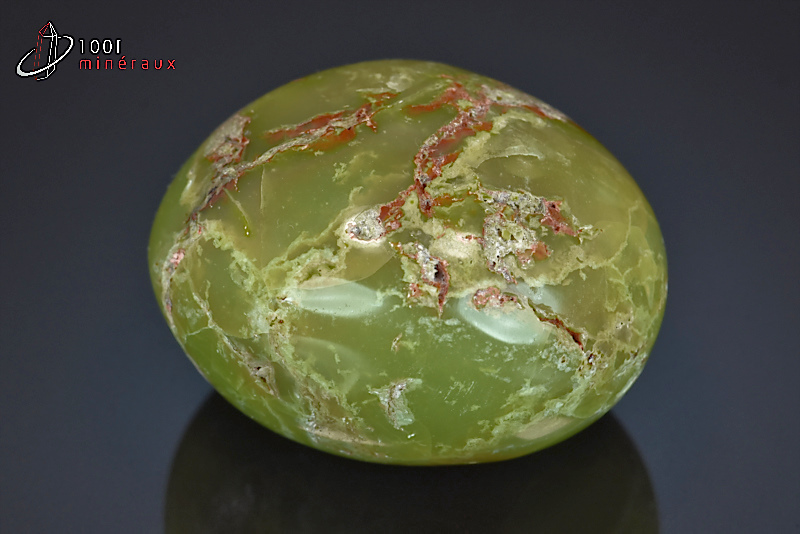 Opale verte polie galet - Madagascar - minéraux polis 5,7cm / 126g / BA623