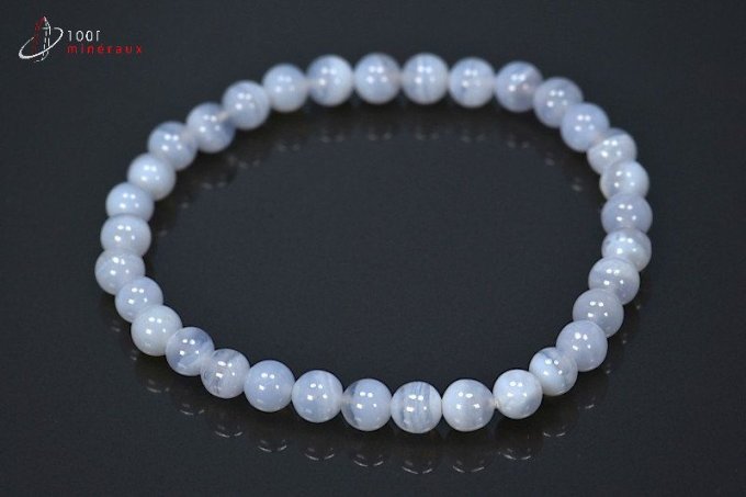 bracelet perles calcedoine mineraux