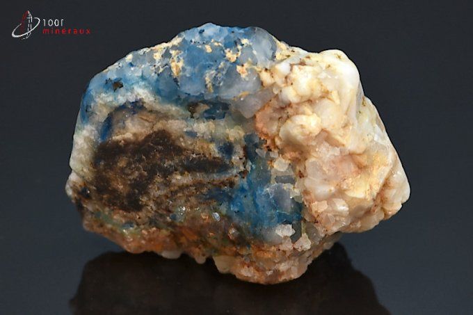 linarite sur quartz poli