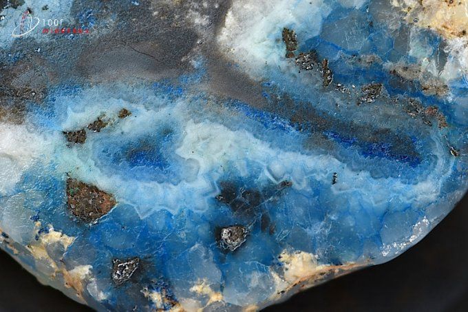 linarite sur quartz poli